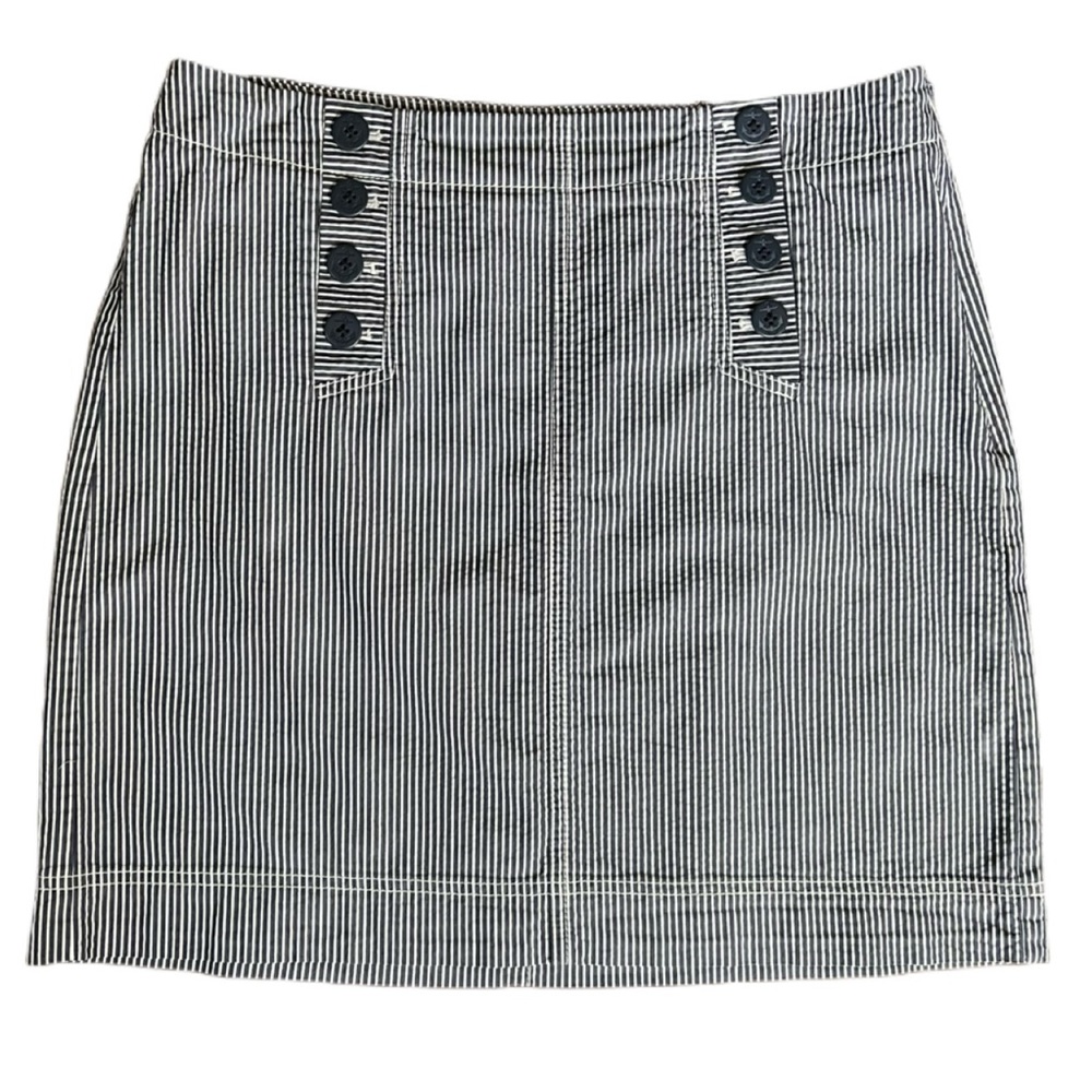 Talbots A-line Skirt Nautical Navy and White Size 8